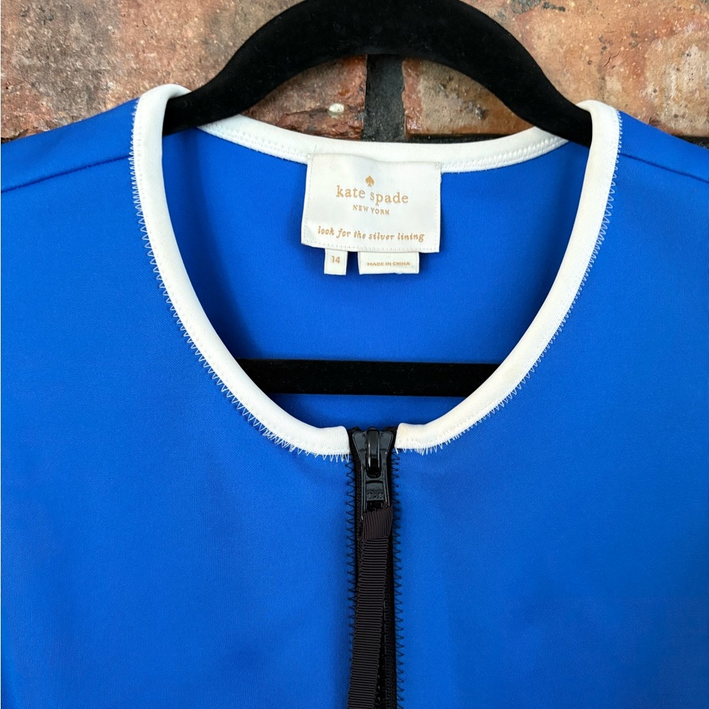 Kate Spade Vibrant Blue Dress with Black Detail - Picture 3 of 3